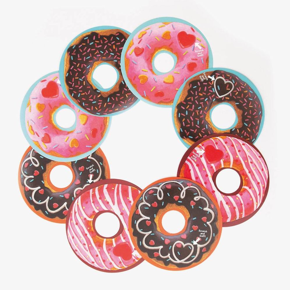 Scratch & Sniff Donut Valentine Card Set