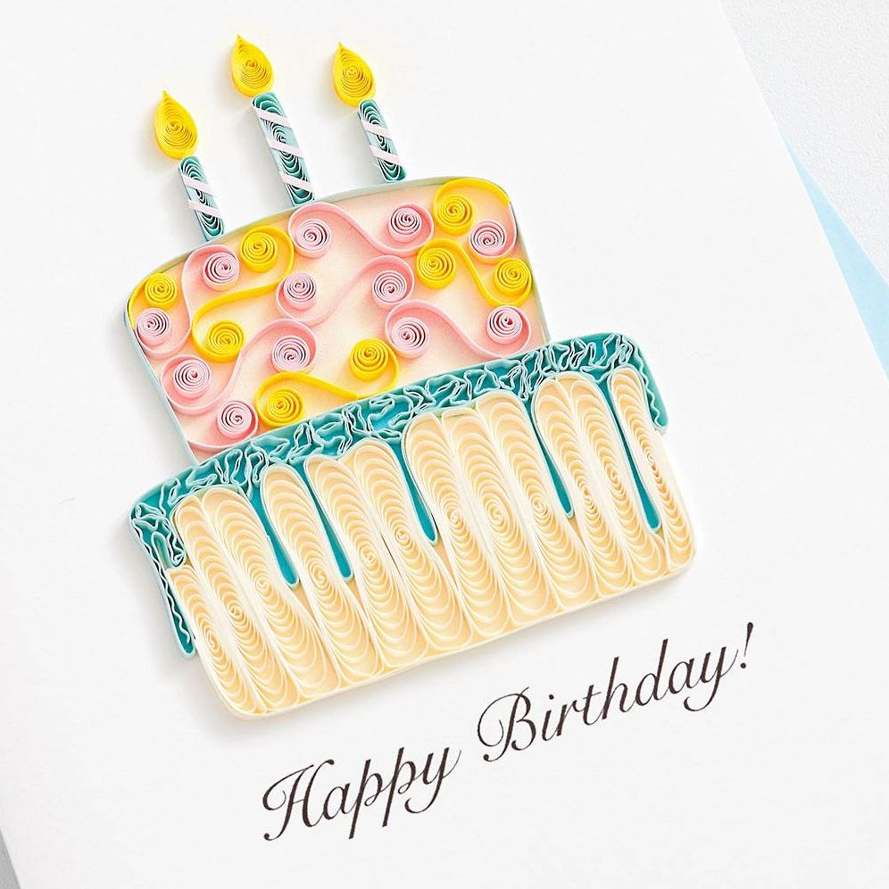 Quilling Birthday Cake Card