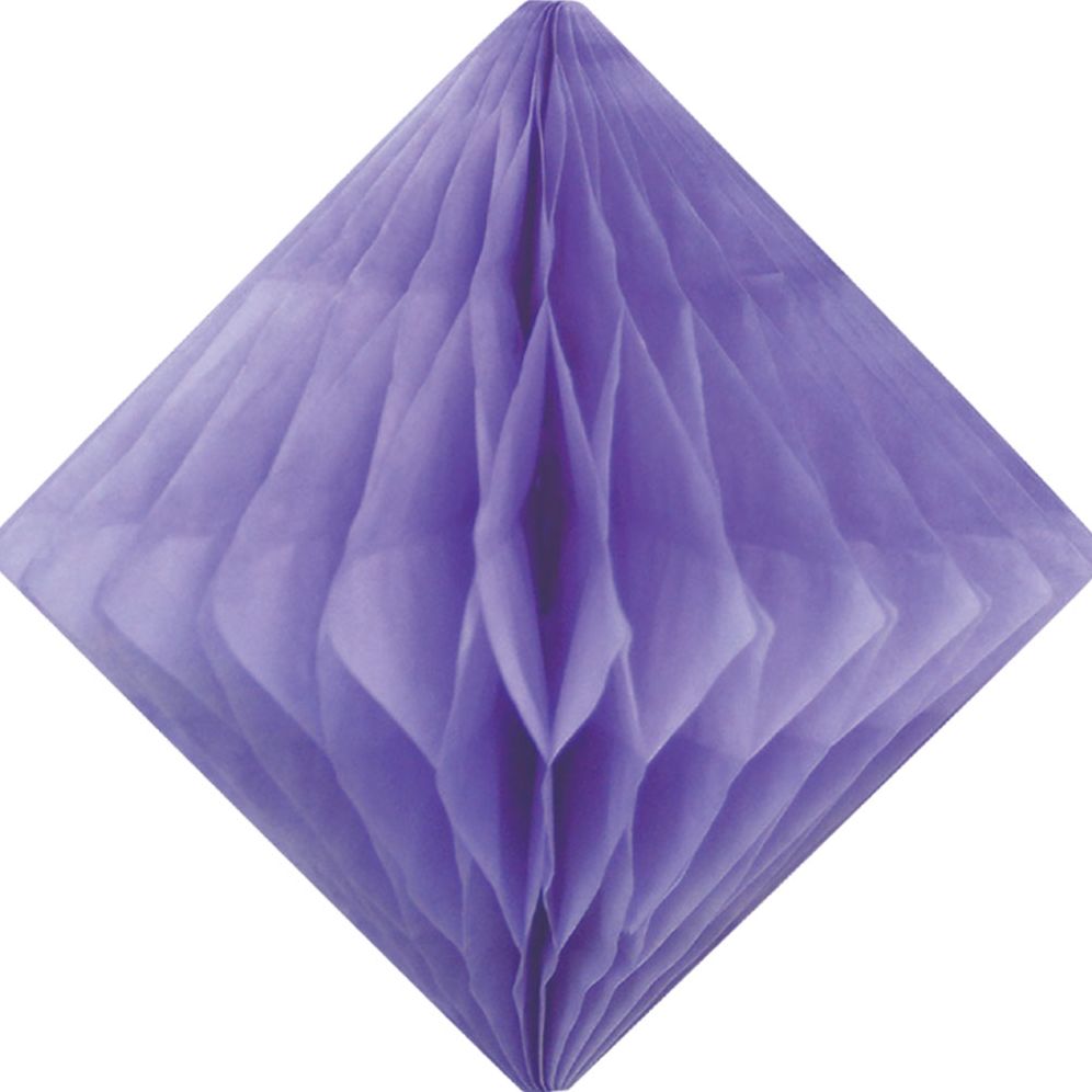Light Purple Diamond Paper Honeycomb 15cm