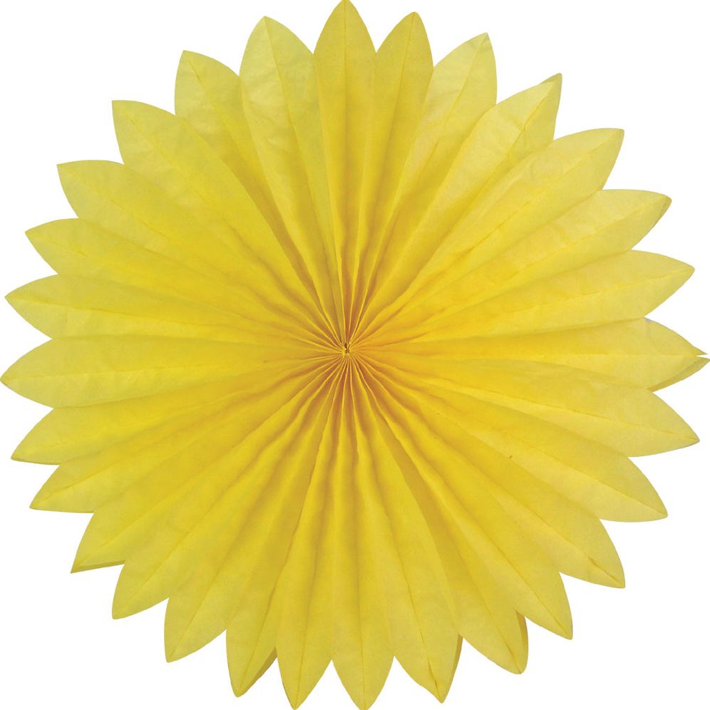 Plain fan, 40cm, Yellow
