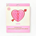 Val Pink heart with arrow, 25cm