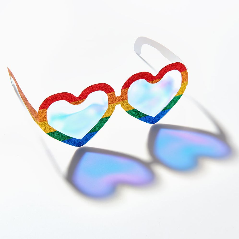 Rainbow Glitter Glasses