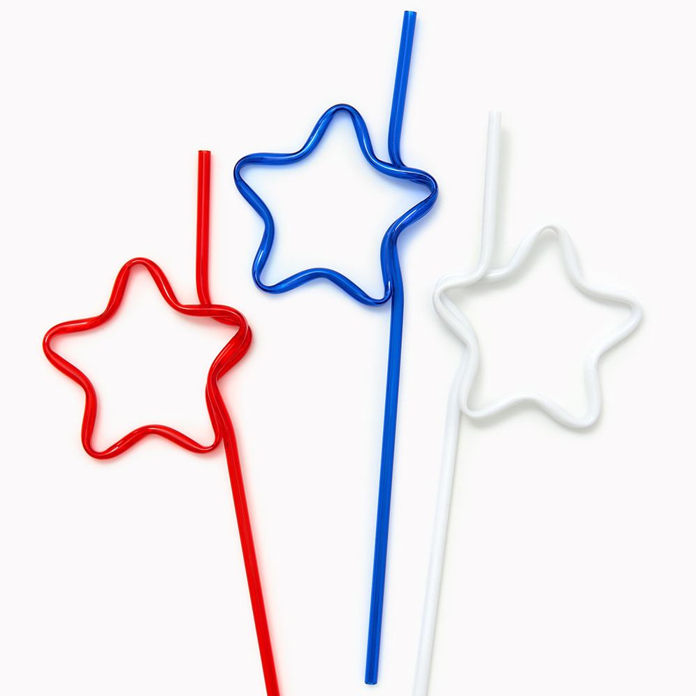 4th of July Star Straws