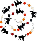 Spooky Cat Felt Garland