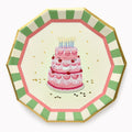 Vintage Cake 9" Decagon Paper Plates - S/10