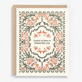Lucky to Have You Floral Letterpess Friendship Card