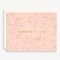 Always and Forever Floral Letterpress Wedding Card
