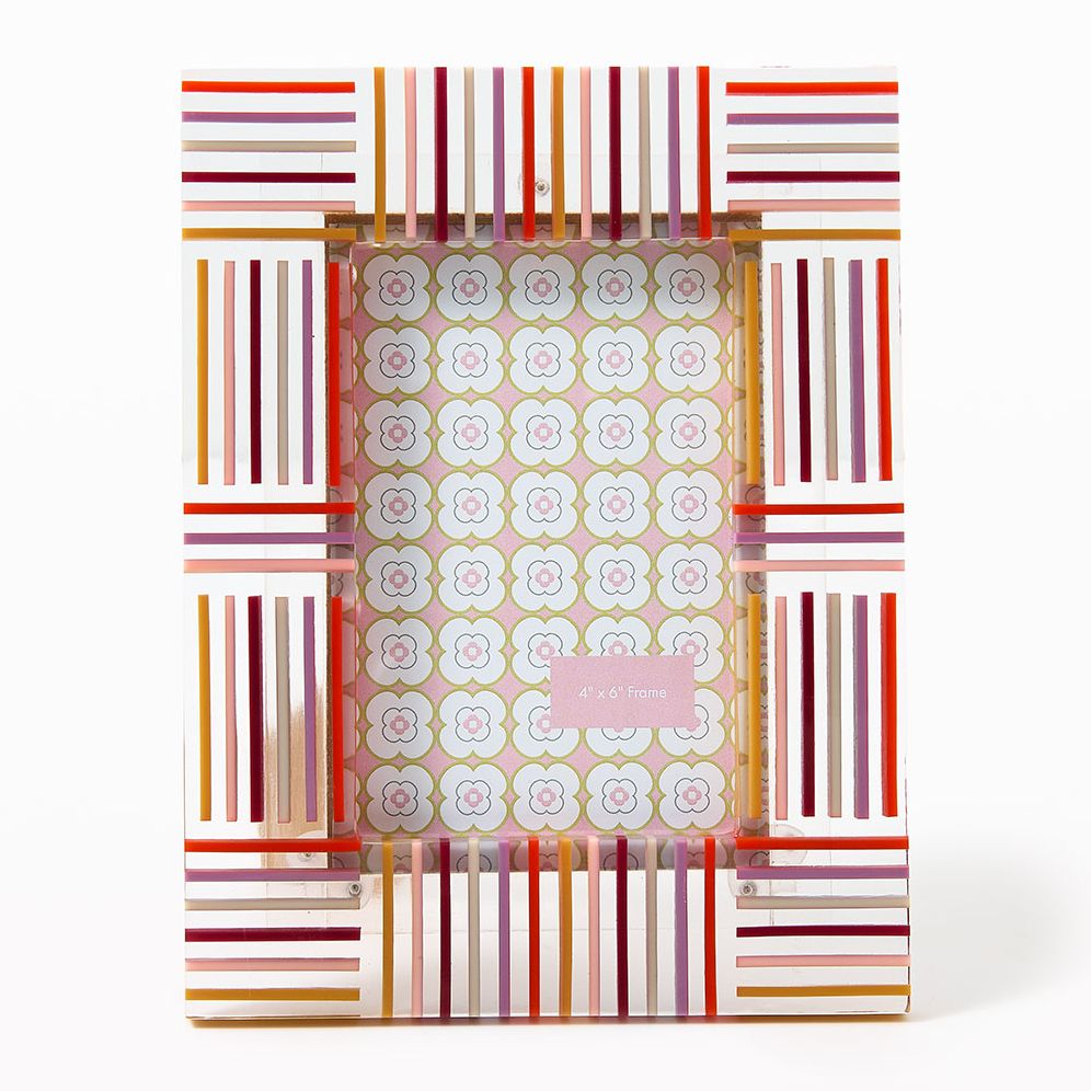 Multi Color Stripe Resin 4x6 Frame