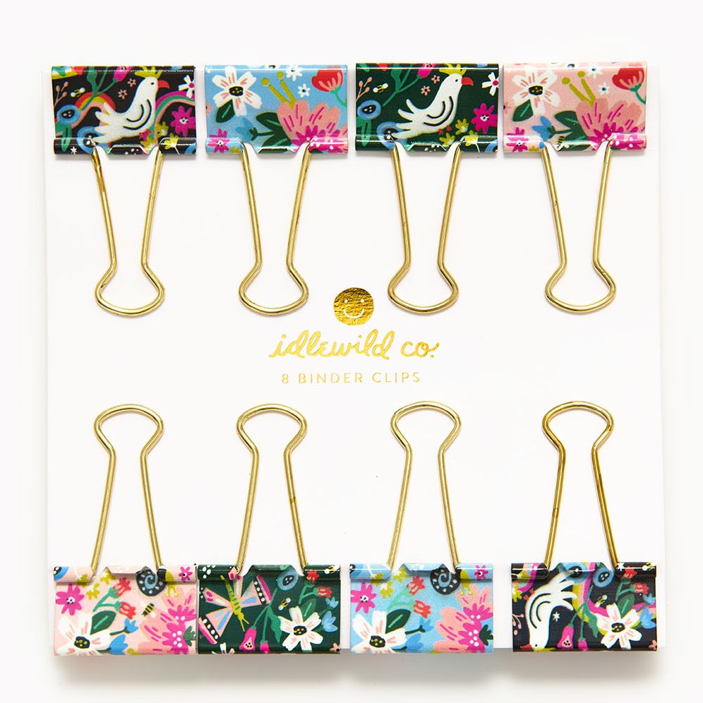 Fun Floral Binder Clips