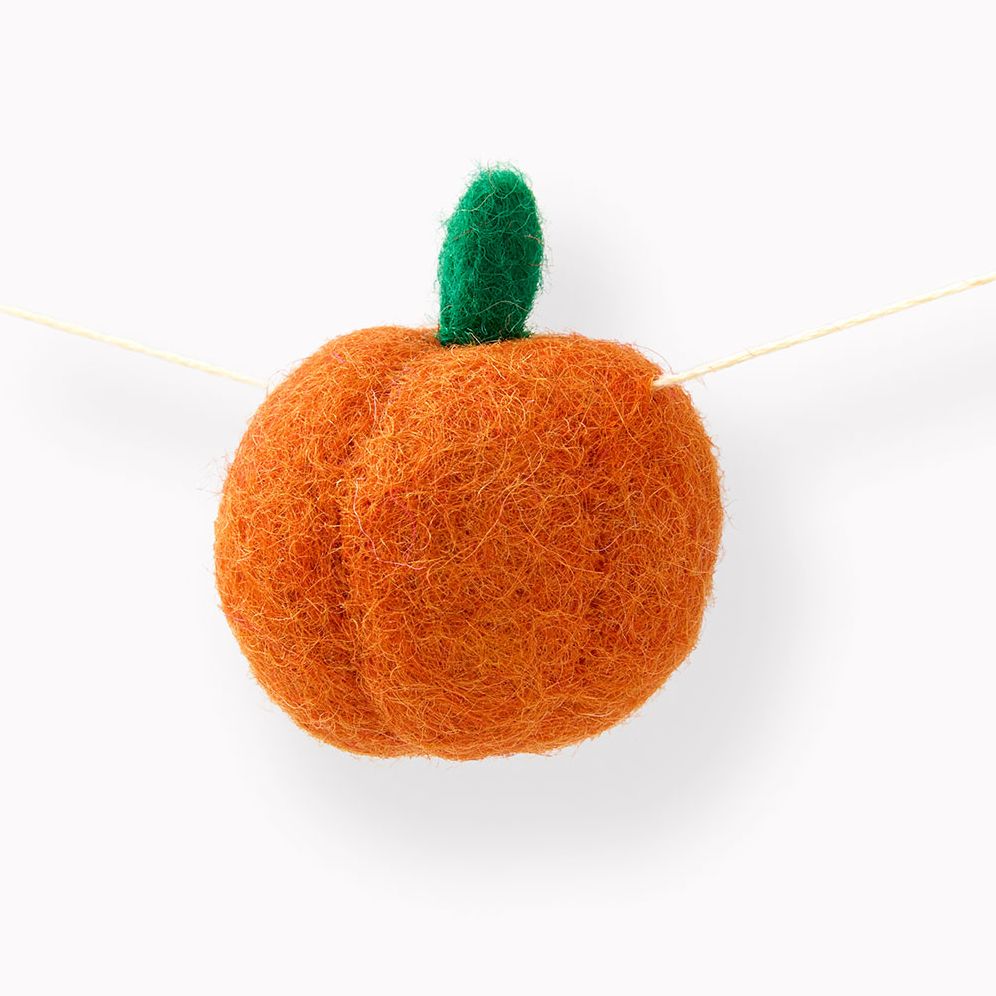 Leaf and Pumpkin Felt Garland