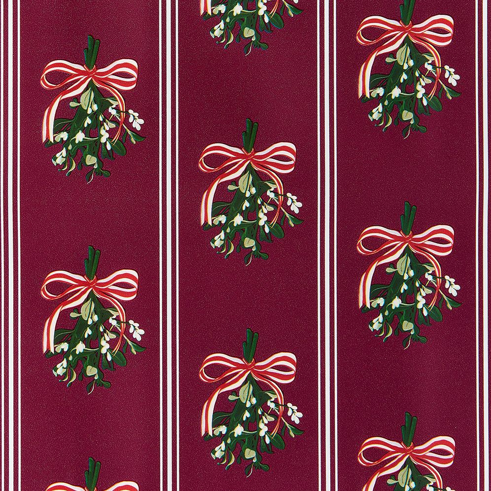Mistletoe Stripes Stone Wrapping Paper