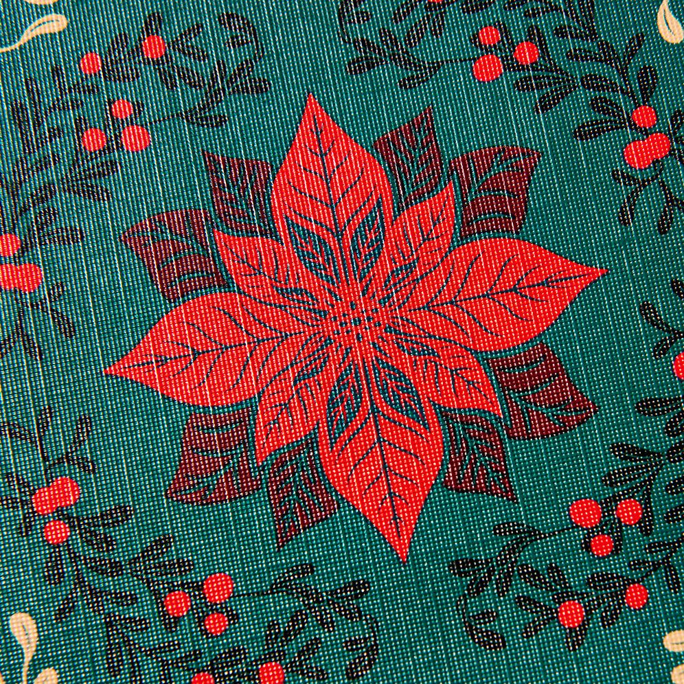 Poinsettia Tile Textured Wrapping Paper