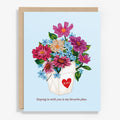 Takeout Flowers Valentine's Day Card