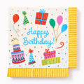 Birthday Icons Fringe Cocktail Napkin Set of 20