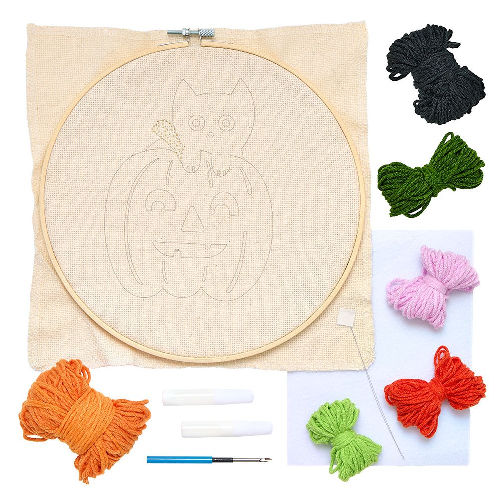 Cat & Pumpkin Punch Needle Kit