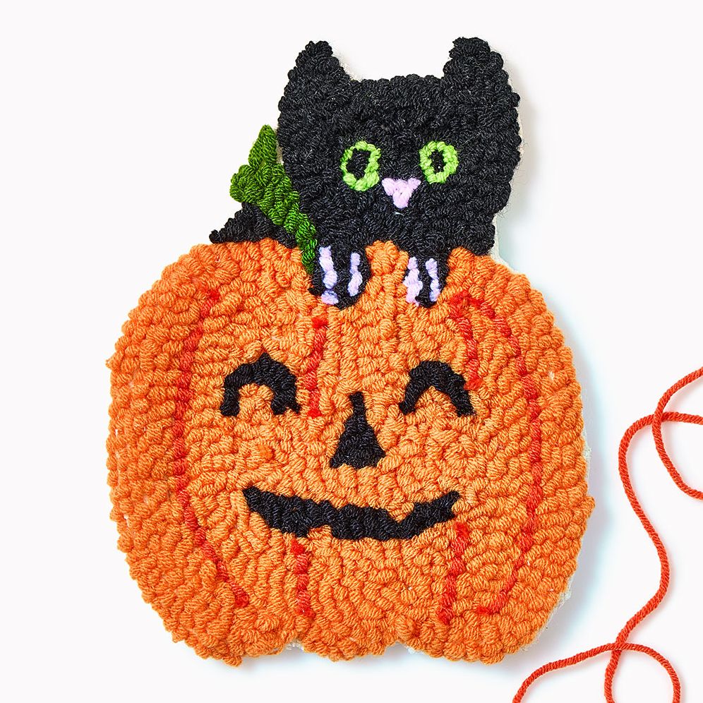 Cat & Pumpkin Punch Needle Kit