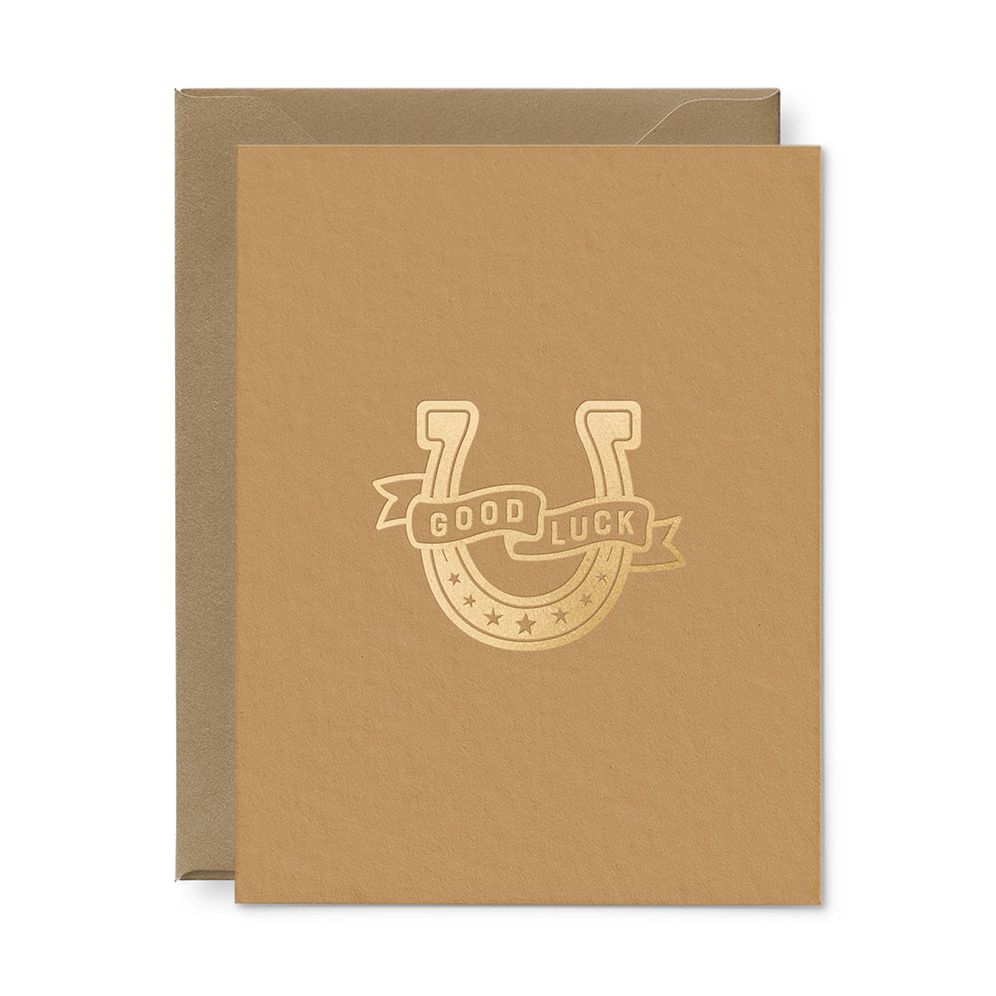 Horseshoe Good Luck Card
