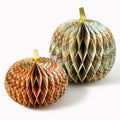 Patterned Honeycomb Pumpkins Set of 2