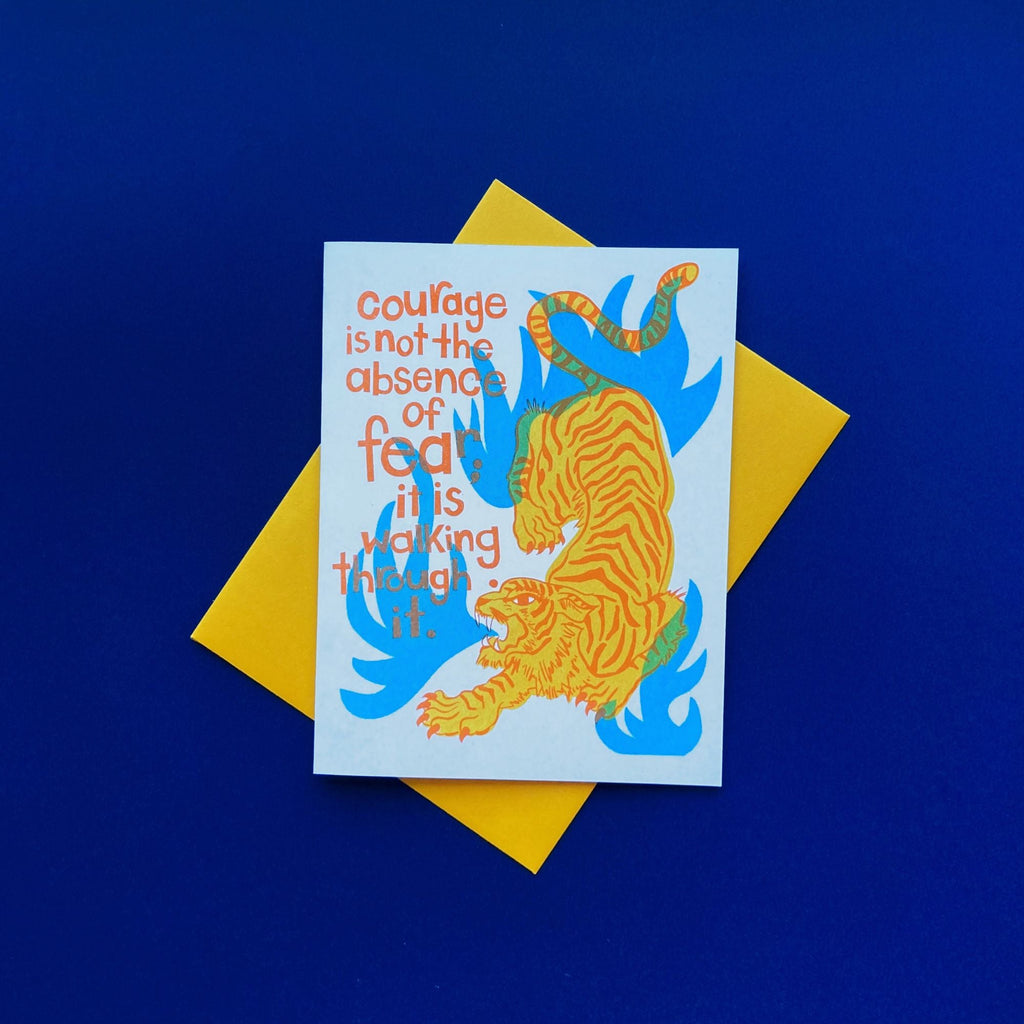 Courage Tiger Friendship Card