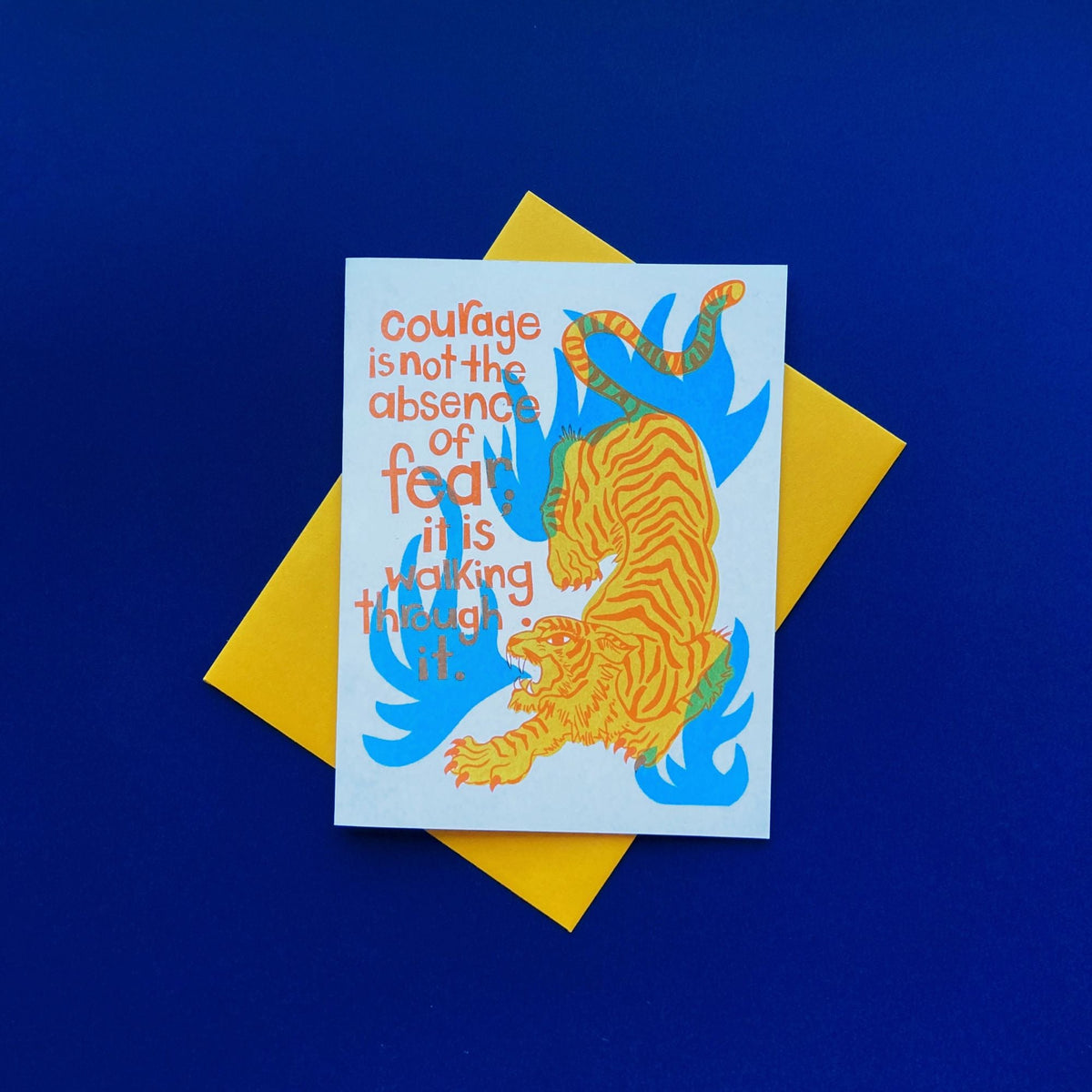 Courage Tiger Friendship Card