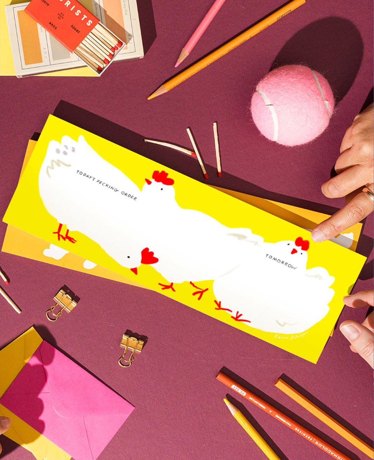 Chickens Weekly Stationery Desk Planner