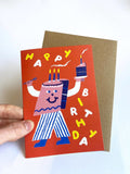 Happy Birthday Cake Birthday Card