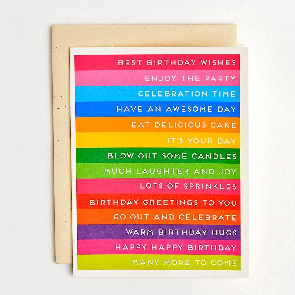Birthday Stripes Greeting Card