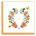 Quilling Flower Wreath Thank You Card