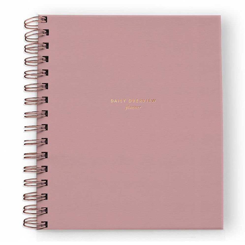 Dusty Rose Daily Overview Planner