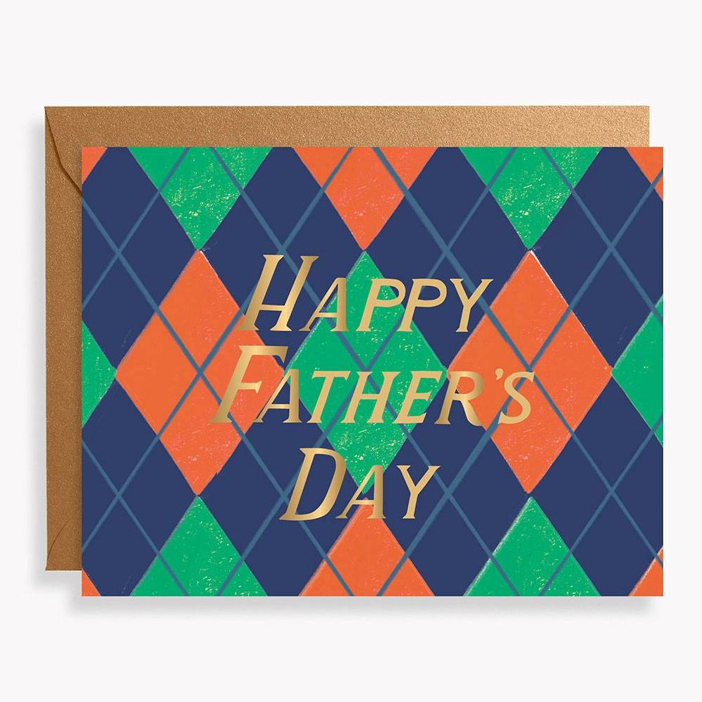 Argyle Happy Father's Day Card