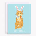 Cat with Bunny Ears Easter Card