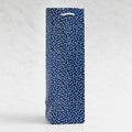 Navy Flurry Wine Bag