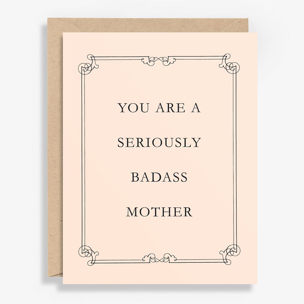 Seriously Badass Mother's Day Letterpress Card