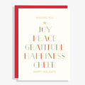 Christmas Typography Tree Stationery Set