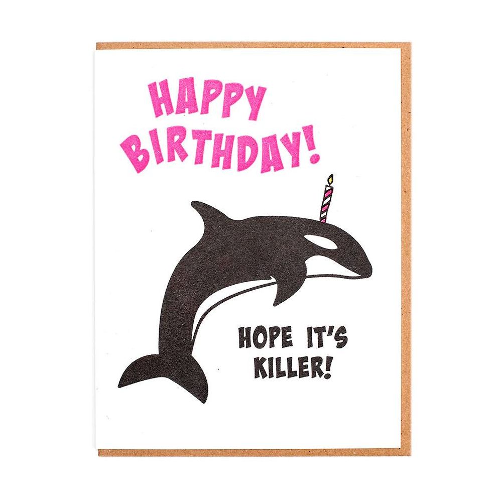 Killer Whale Birthday Card