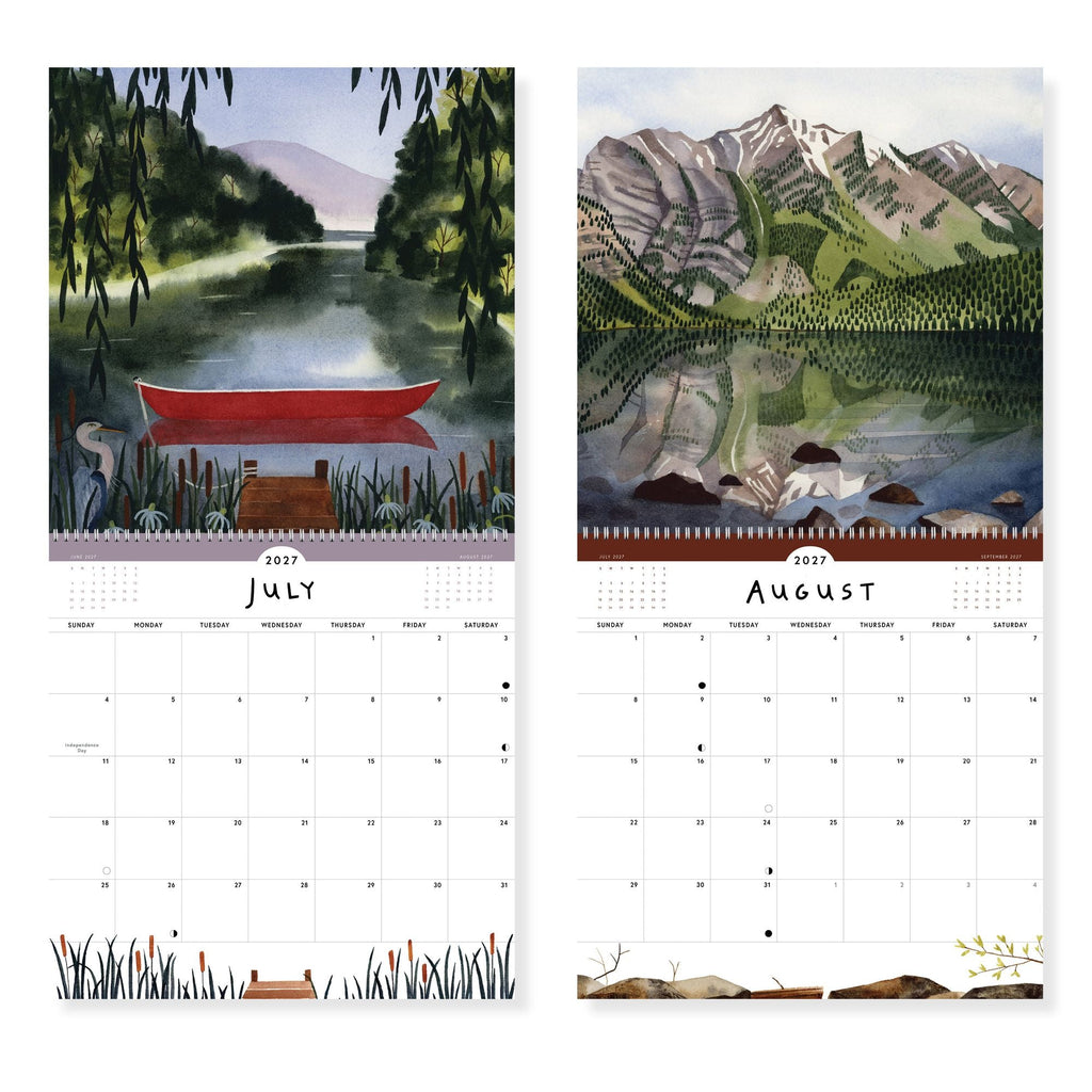 2027 Ode to Joy Watercolor Landscape Wall Calendar