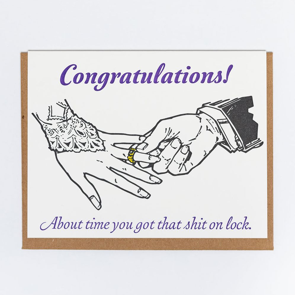 On Lock Wedding Card
