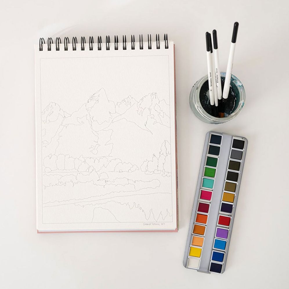 US National Parks Watercolor Book