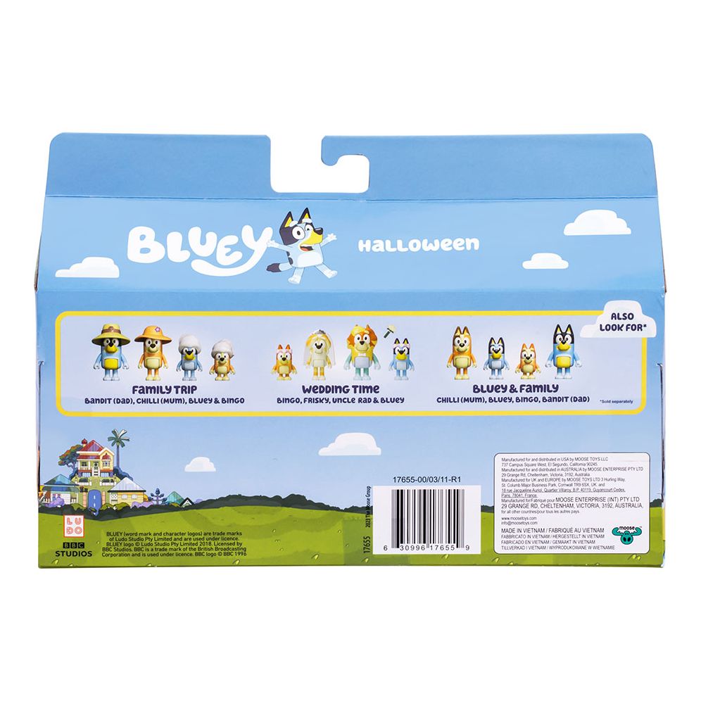 BLUEY S11 FIGURE 4PK COSTUME PARTY