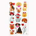Valentine Cats & Dogs Sticker Sheet