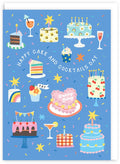 Cakes & Cocktails Scribbles Birthday Card