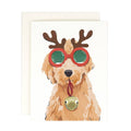 Festive Golden Doodle Holiday Card