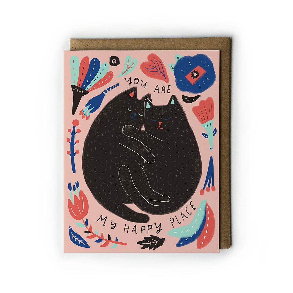 Happy Place Cats Love Card