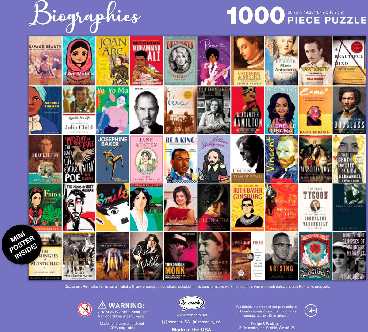 Biographies 1000-Piece Jigsaw Puzzle