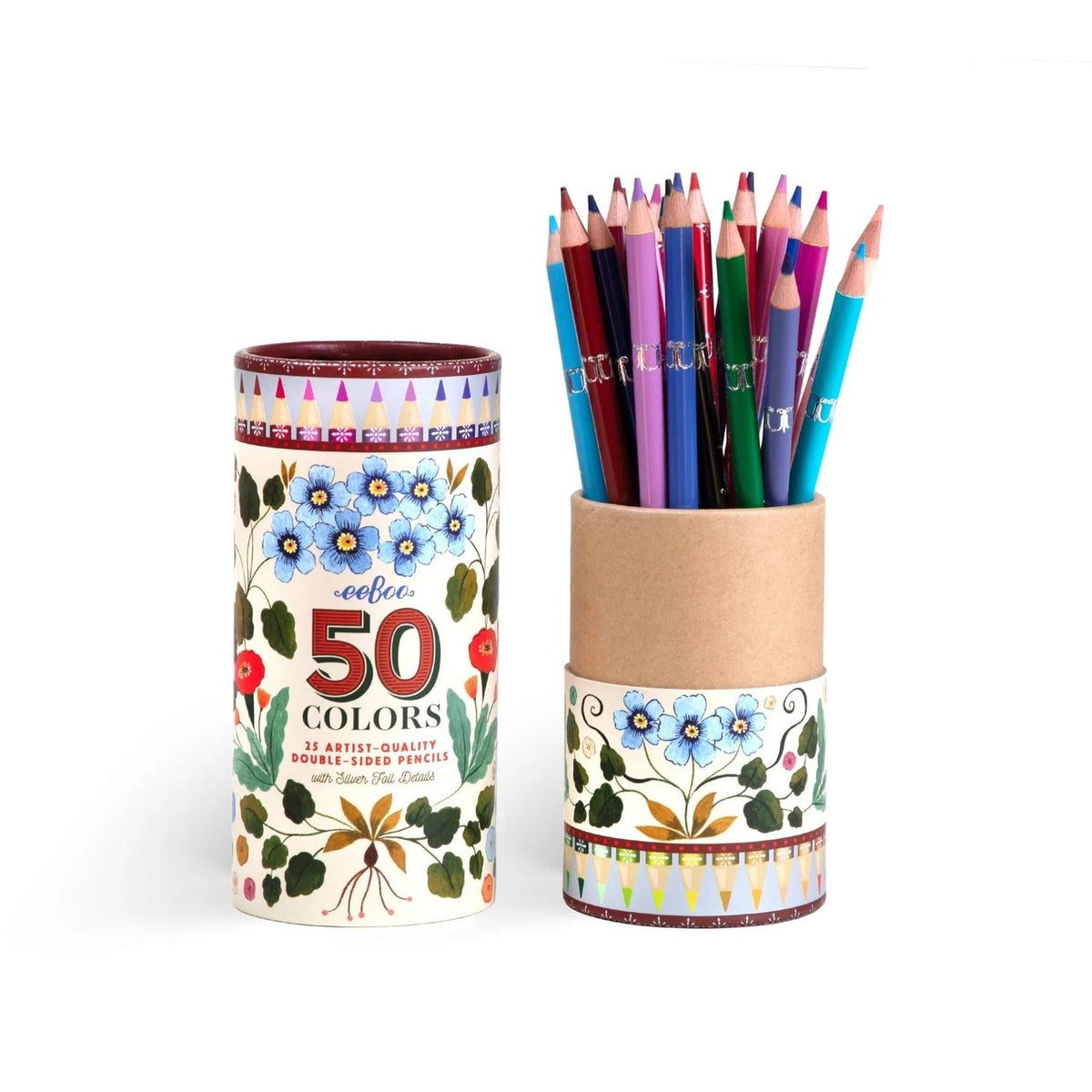 Flora's 25 Double-Sided Pencils in tube