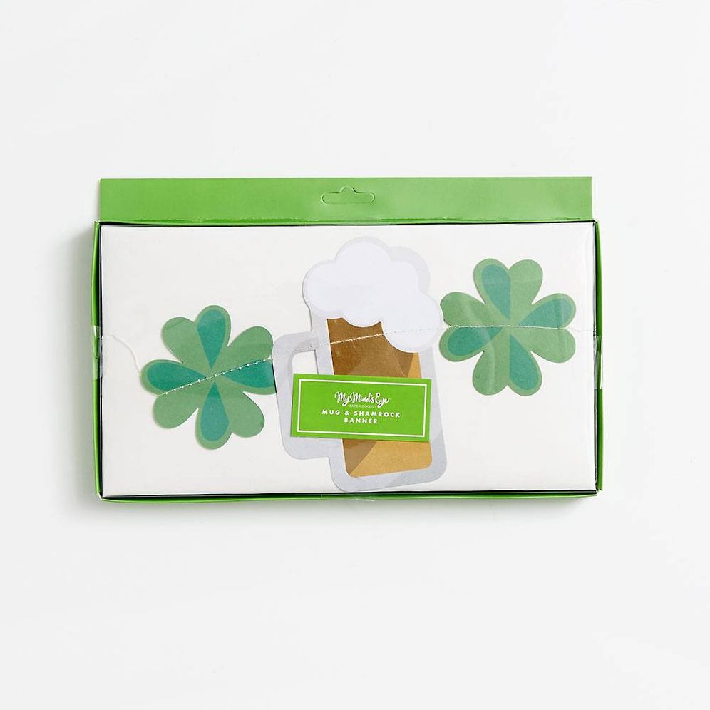 Beer Mug & Shamrock Banner