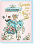 No Longer Living In Sin Just Wedding Card