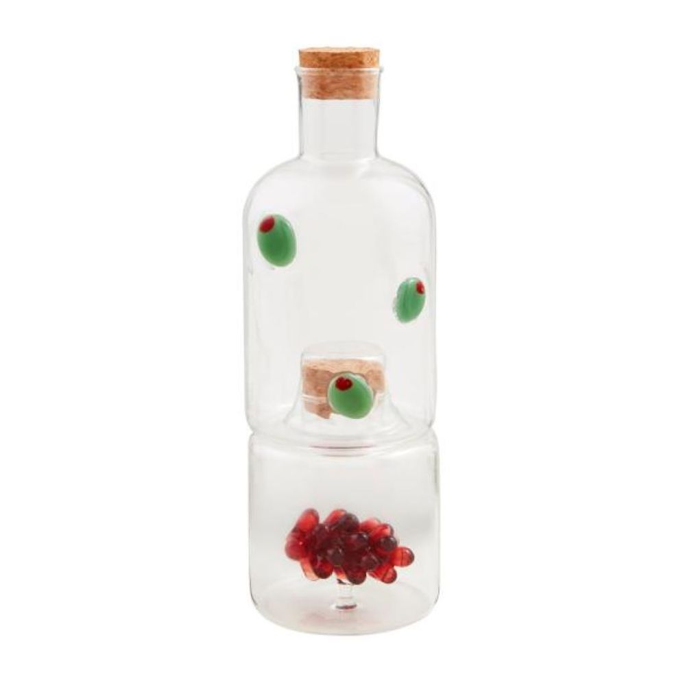 Olive & Grape Stacked Decanter Set