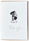 Black and White Puppy Thank You Card