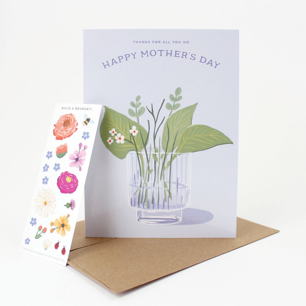 Mother's Day Bouquet Sticker Scene Card